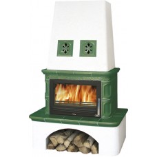 Kachlová kamna ABX Laponie zelená výměník 10,5kW