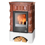 Kachlová kamna ABX Britania rovný sokl, Hnědá