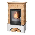 Kachlová kamna ABX Britania rovný sokl, Naturbraun