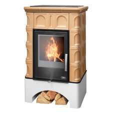 Kachlová kamna ABX Britania rovný sokl, Naturbraun