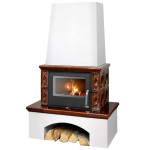 Kachlová kamna ABX Lombardie hnědá