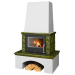 Kachlová kamna ABX Lombardie zelená