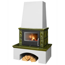 Kachlová kamna ABX Lombardie zelená