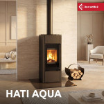 Krbová kamna s výměníkem Kratki HATI AQUA 10 kW, černé topeniště