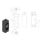 Krbová kamna s výměníkem Kratki HATI AQUA 10 kW, černé topeniště