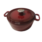 Litinový hrnec 4 l červený průměr 24 cm