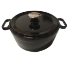 Litinový hrnec 4 l černý průměr 24 cm