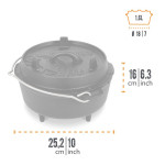Litinový kotlík Petromax Dutch Oven FT 3 s nožičkami