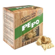 PEPO podpalovač z dřevité vlny 32 ks PEFC