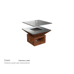 Gril VULCANUS Pro730 CAMP | Designové ohniště | Corten