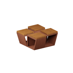 VULCANUS boxxoq QuadIsland 2x2 | Zahradní lavice