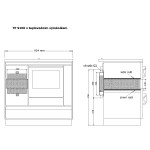 Teplovodní sporák KVS Moravia VSP 9100-V antracit, levý