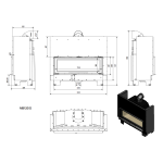 Krbová vložka Kratki MB 120, 20kW výsuvná dvířka, černé obložení Termotec