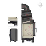 Krbová vložka Kratki MBA 17kW pravé BS prosklení