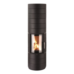 Akumulační kamna Leda COLONA černý lak, zadní odkouření