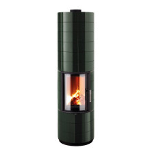 Akumulační kamna Leda COLONA tmavě zelený smalt, horní odkouření