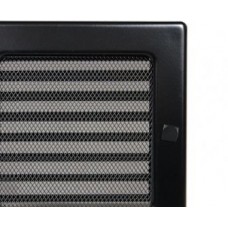 Krbová mřížka 220 x 220 černá s žaluzií KRATKI