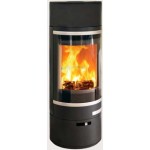 Krbová kamna SCAN 85-2 černý lak, hliníkové lišty