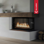 Teplovodní vložka Kratki MBA 17kW BS pravé dvojté prosklení, černé obložení Termotec