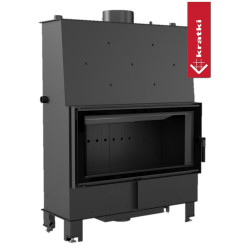Teplovodní vložka Kratki LUCY 20kW rovná, černé obložení Thermotec