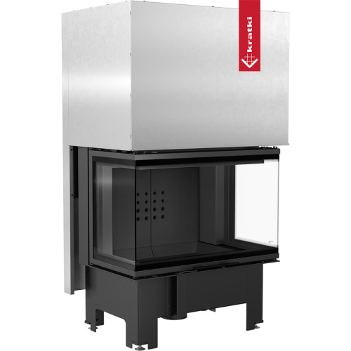 Krbová vložka ocelová KRATKI NBC 800/400 10 kW s výsuvem, černé obložení Termotec