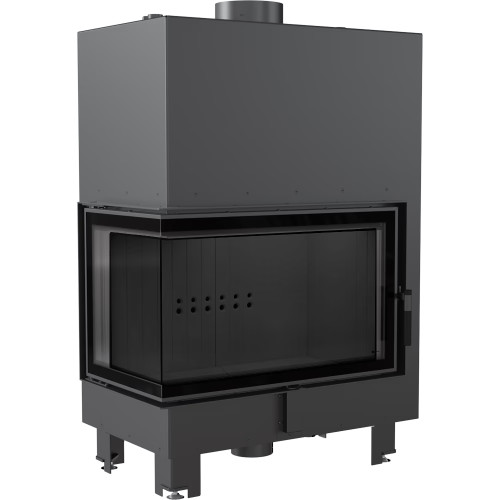 Teplovodní vložka Kratki MBO 15kW BS levé bezrámové prosklení, černé obložení Termotec