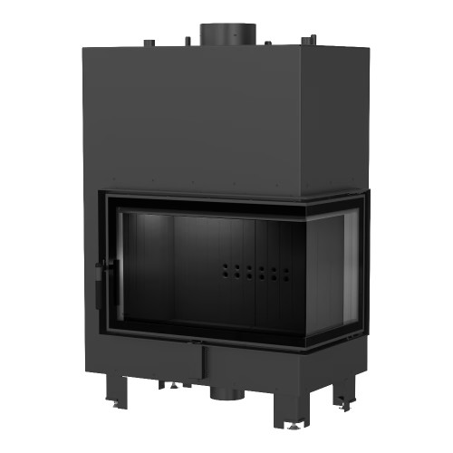 Teplovodní vložka Kratki MBO 15kW pravé bezrámové prosklení, černé obložení Termotec