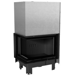 Krbová vložka Kratki MBZ 13kW levé BS prosklení s výsuvem, černé obložení Termotec