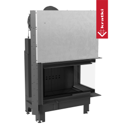 Krbová vložka Kratki MBO 15kW pravé BS prosklení s výsuvem, černé obložení Termotec