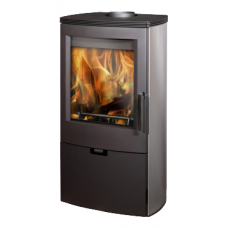 Kachlová kamna Thorma FALUN II černý/nerez