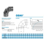 Oblouk lisovaný segmentový 90° | průměr 125 mm | Vzduchotechnika